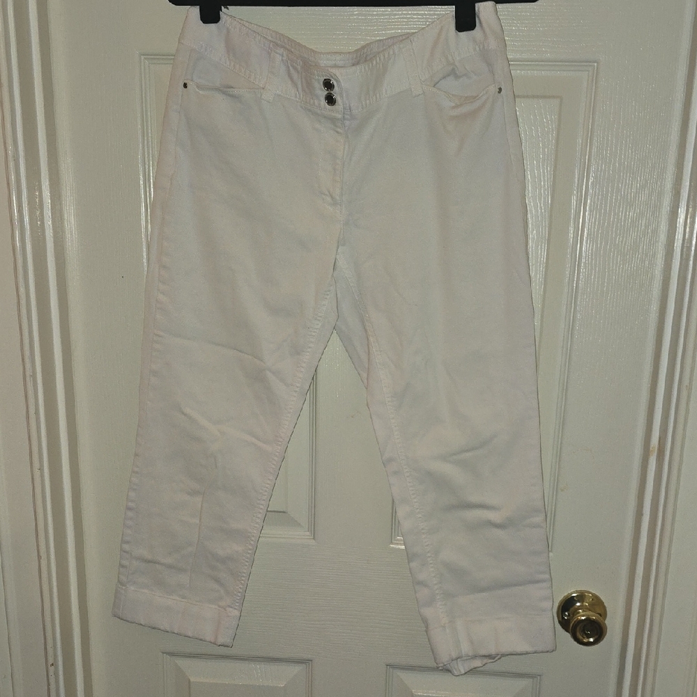 White House Black Market Elegant White Ankle Trousers‎